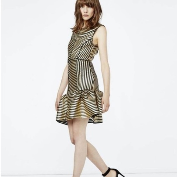 Maje Rezzano Mesh Stripe Dress - Picture 3 of 12
